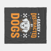 Gemakkelijk Afleiden Door Honden Fleece Deken (Voorkant (Horizontaal))