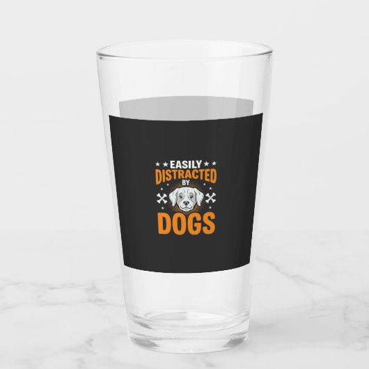 Gemakkelijk Afleiden Door Honden Glas (Voorkant)