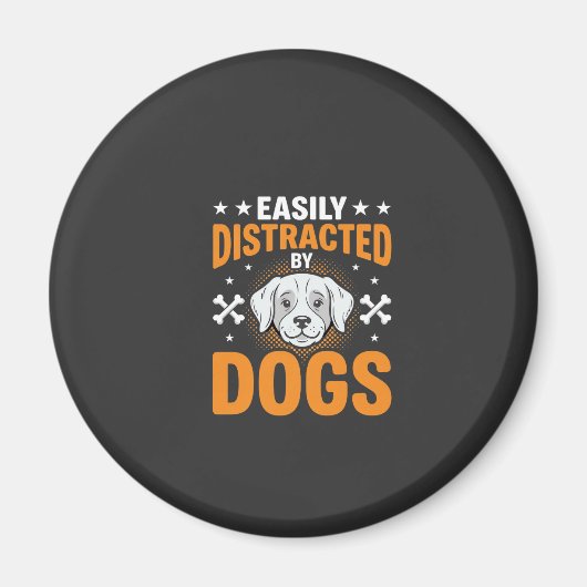 Gemakkelijk Afleiden Door Honden Magneet (Voorkant)