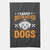 Gemakkelijk Afleiden Door Honden Theedoek (Verticaal)