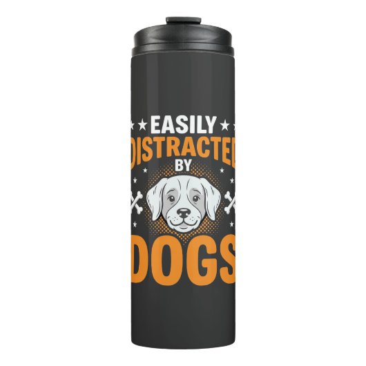 Gemakkelijk Afleiden Door Honden Thermosbeker (Voorkant)