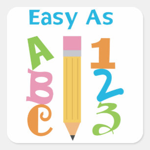 Gemakkelijk als ABC Vierkante Sticker