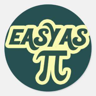 Gemakkelijk als Pi Day Ronde Sticker