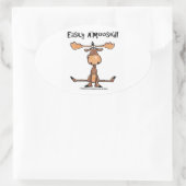 Gemakkelijk A'moose'd Ovale Sticker (Tas)