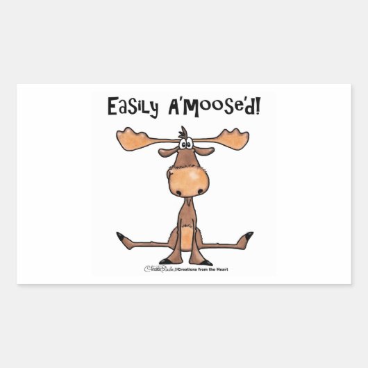 Gemakkelijk A'moose'd Rechthoekige Sticker (Voorkant)