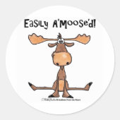Gemakkelijk A'moose'd Ronde Sticker (Voorkant)