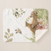 *~* Gemakkelijk Beer dat Zwakende Vloer in Bossen Sherpa Deken (Voorkant (horizontaal))