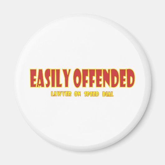 Gemakkelijk beledigd magneet (Voorkant)