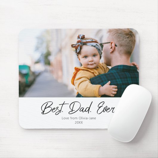 Gemakkelijk beste vader ooit Foto Mousepad Muismat (Met muis)