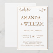 gemakkelijk bewerkbaar modern Blad Monogram sparen Kaart (Voorkant / Achterkant)