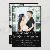 gemakkelijk bewerkbare moderne Fotocollage bewaar Kaart (Voorkant / Achterkant)