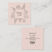 Gemakkelijk bleekroze flesjes fijn vierkante visitekaartje (Voorkant / Achterkant)