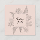 Gemakkelijk bleekroze flesjes fijn vierkante visitekaartje (Voorkant)