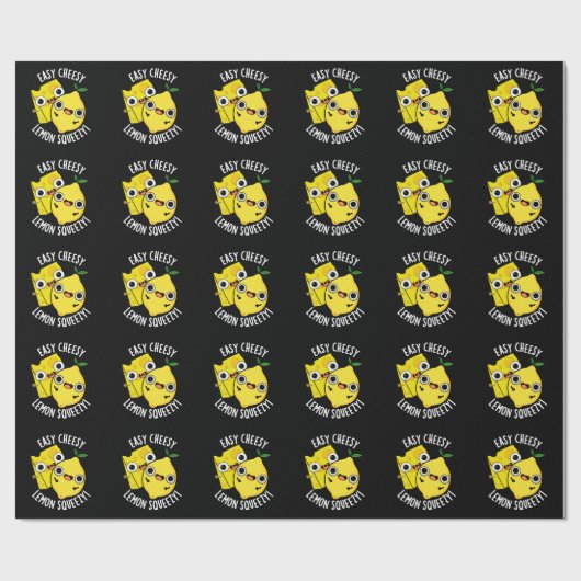 Gemakkelijk Cheesy Lemon Squeezy Funny Food Pun Da Cadeaupapier (Vlak)