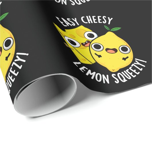 Gemakkelijk Cheesy Lemon Squeezy Funny Food Pun Da Cadeaupapier (Rol Hoek)
