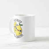 Gemakkelijk Cheesy Lemon Squeezy Funny Food Pun Koffiemok (Voorkant links)