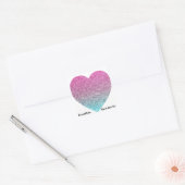 Gemakkelijk Contact Stickers met Glitter Hearts (Envelop)