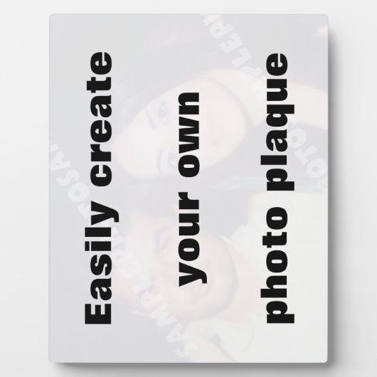 Gemakkelijk creëer uw fotoplaque Verwijder de grot Fotoplaat (Voorkant)