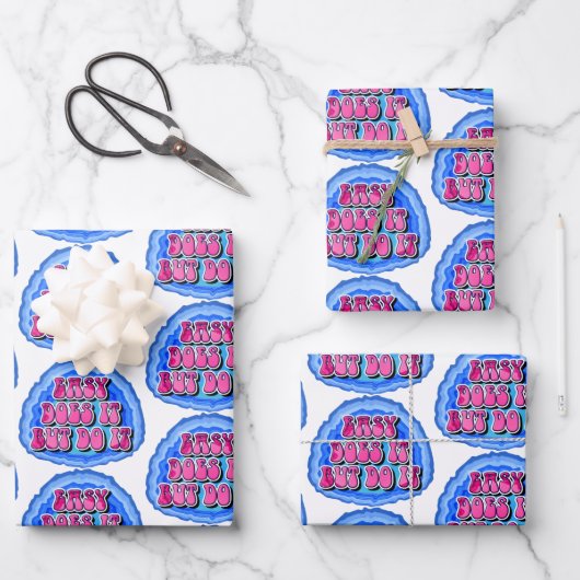 Gemakkelijk Doet Het Geode 12 Stap AA Herstelsloga Inpakpapier Vel (Voorkant)