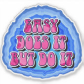 Gemakkelijk Doet Het Geode 12 Stap AA Herstelsloga Sticker (Voorkant)