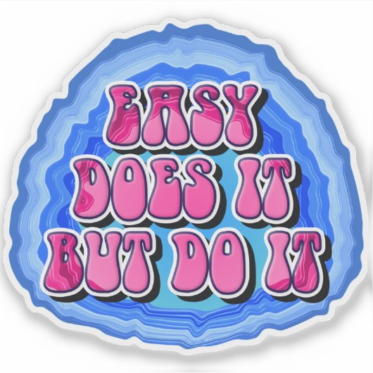 Gemakkelijk Doet Het Geode 12 Stap AA Herstelsloga Sticker (Voorkant)