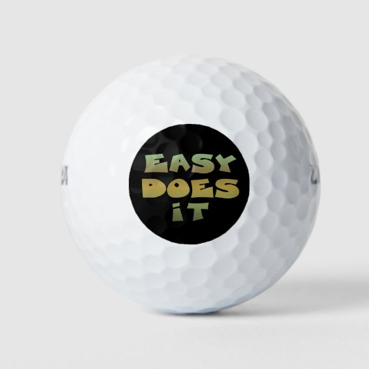 Gemakkelijk doet het slogan Groen Goud Golf Golfballen (Voorkant)