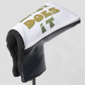 Gemakkelijk doet het slogan groen goud golfheadcover (3/4 voorkant)