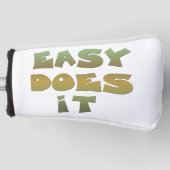 Gemakkelijk doet het slogan groen goud golfheadcover (Voorkant)
