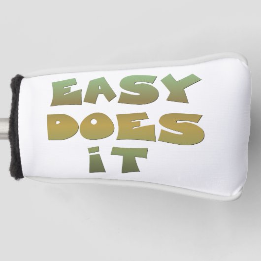 Gemakkelijk doet het slogan groen goud golfheadcover (Voorkant)