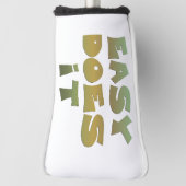 Gemakkelijk doet het slogan groen goud golfheadcover (Draai 90)
