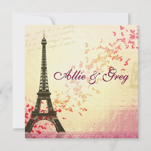 Gemakkelijk, Elegant Franse sjabloon voor de uitno Kaart (Voorkant)