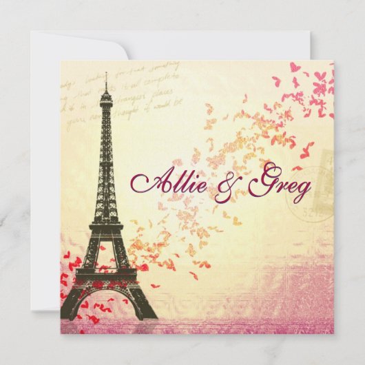 Gemakkelijk, Elegant Franse sjabloon voor de uitno Kaart (Voorkant)