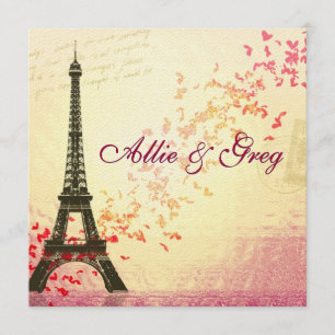 Gemakkelijk, Elegant Franse sjabloon voor de uitno Kaart