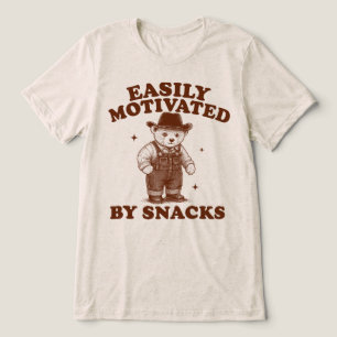 Gemakkelijk Gemotiveerd Door Snacken Funny Beer Tri-Blend Shirt