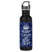 Gemakkelijk Gepersonaliseerd KEEP CALM en geef Tek Waterfles (Voorkant)