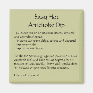 Gemakkelijk Heet Artisjok Dip Recept op een Magnee Magneet