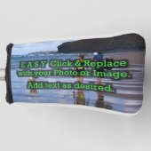 Gemakkelijk Klik & Vervang Horizontaal Afbeelding Golfheadcover (Voorkant)