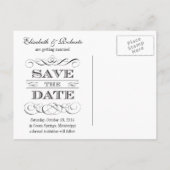 Gemakkelijk krijtbord Sla de datum op Aankondigingskaart (Achterkant)