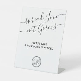 Gemakkelijk laagwaardig station met veilig logo reclamebord met voetstuk