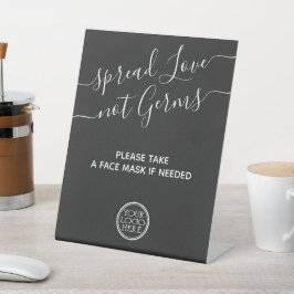 Gemakkelijk laagwaardig station met veilig logo reclamebord met voetstuk