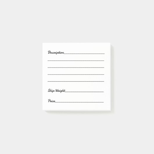 Gemakkelijk Labels voor aanbiedingenlijst op eBay- Post-it® Notes (Voorkant)
