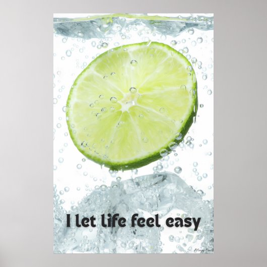 Gemakkelijk Leven: Verfrissende Lime & Water Splas Poster (Voorkant)