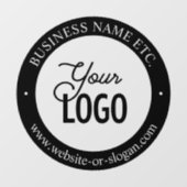 Gemakkelijk logo vervangen & aanpasbare tekst | Zw Raamsticker (Vel)