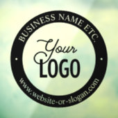 Gemakkelijk logo vervangen & aanpasbare tekst | Zw Raamsticker (Vel 3)