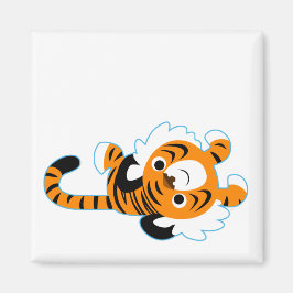 Gemakkelijk lopende Cartoon Tiger Magnet