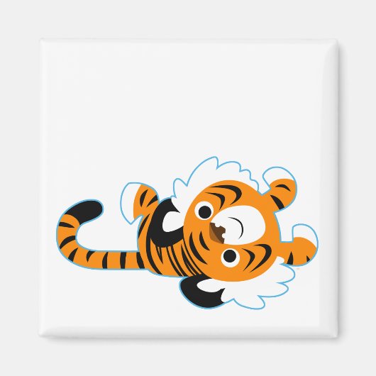Gemakkelijk lopende Cartoon Tiger Magnet (Voorkant)
