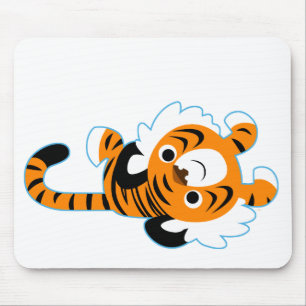 Gemakkelijk lopende Cartoon Tiger Mousepad Muismat