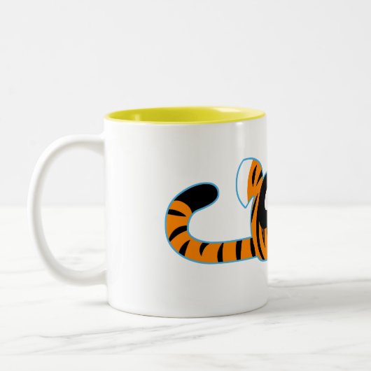 Gemakkelijk lopende Cartoon tijger Mok (Links)