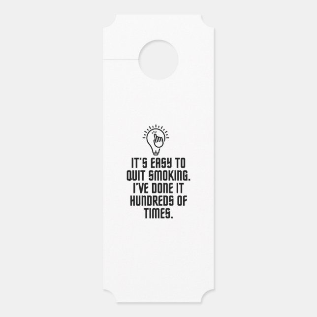 Gemakkelijk met roken te stoppen deurhanger (Voorkant)