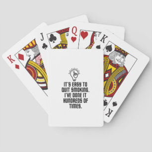 Gemakkelijk met roken te stoppen pokerkaarten